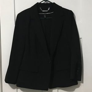 White House Black Market Black 3/4 Sleeve Blazer Jacket